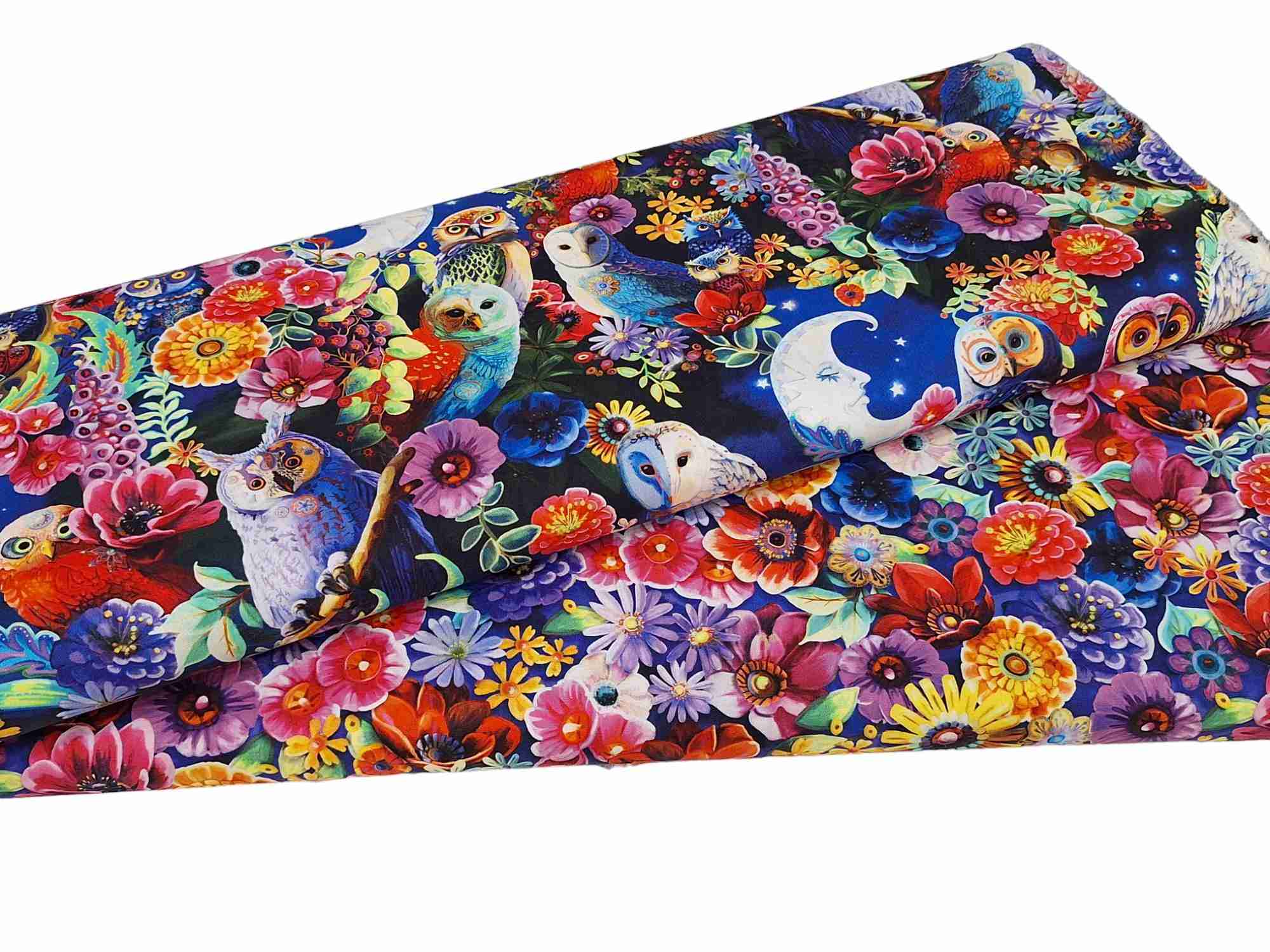 Tela Night Owls Flores - Imagen 4