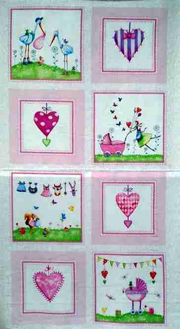 Panel Cigüeña En Rosa
