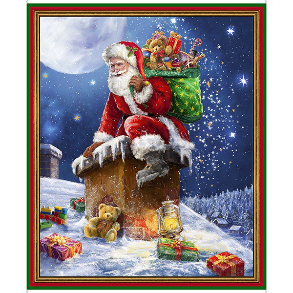 Panel Papa Noel Chimenea