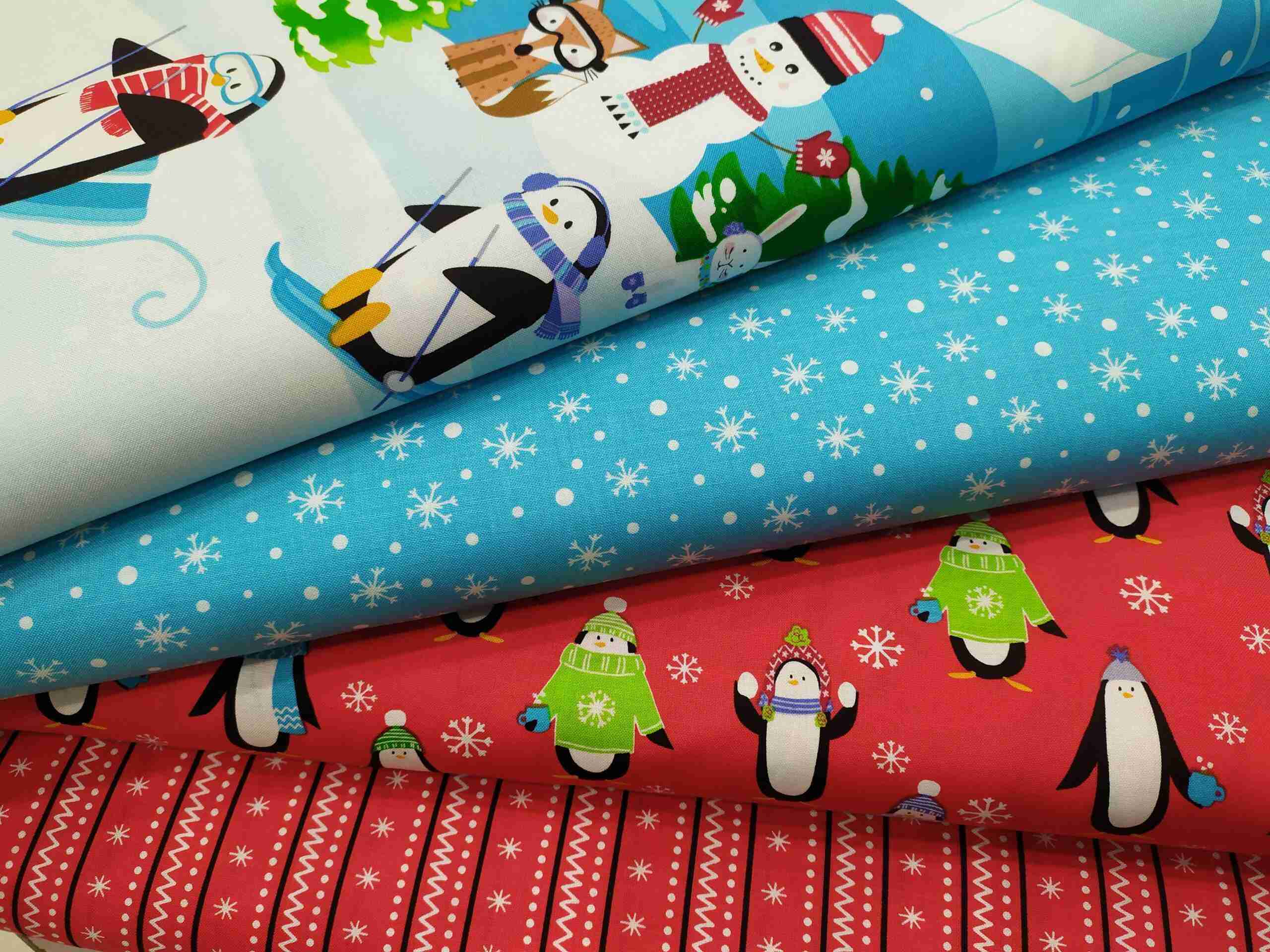 Tela Pingüinos Abrigados - Imagen 2