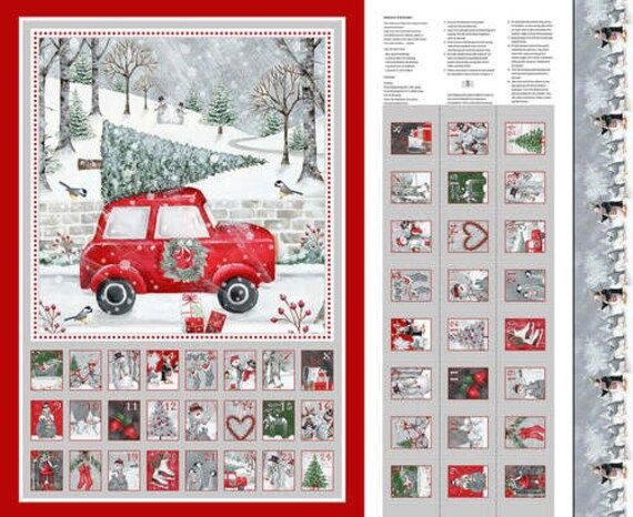 Panel Calendario de Adviento En Coche