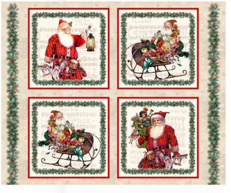 Panel Cojín Old Saint Nick Papa Noel