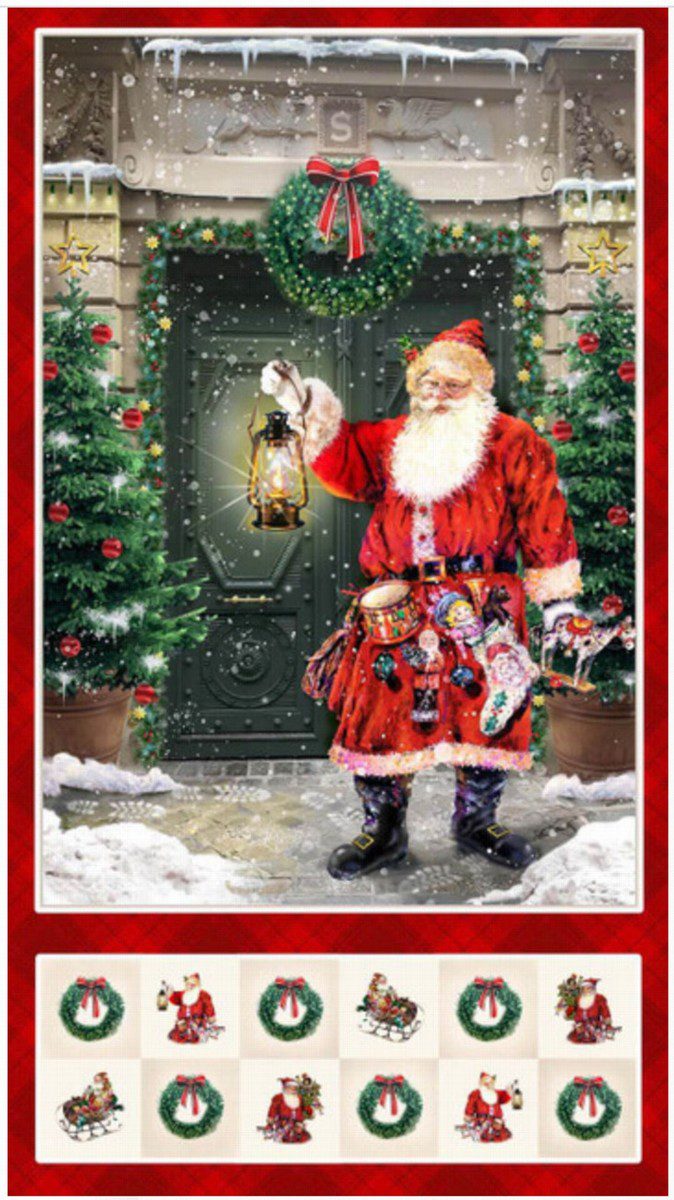 Panel Old Saint Nick Papa Noel