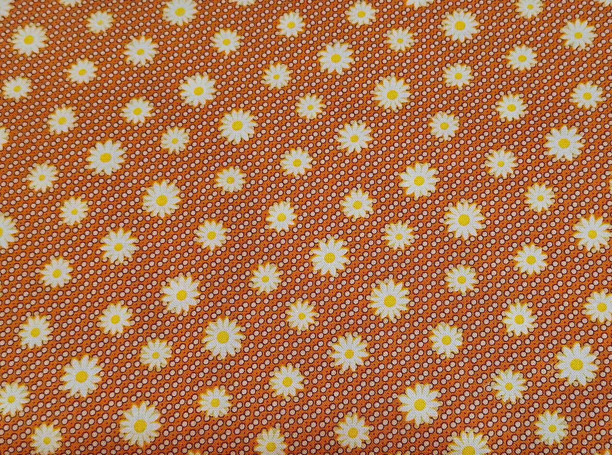 Tela Margaritas Naranja