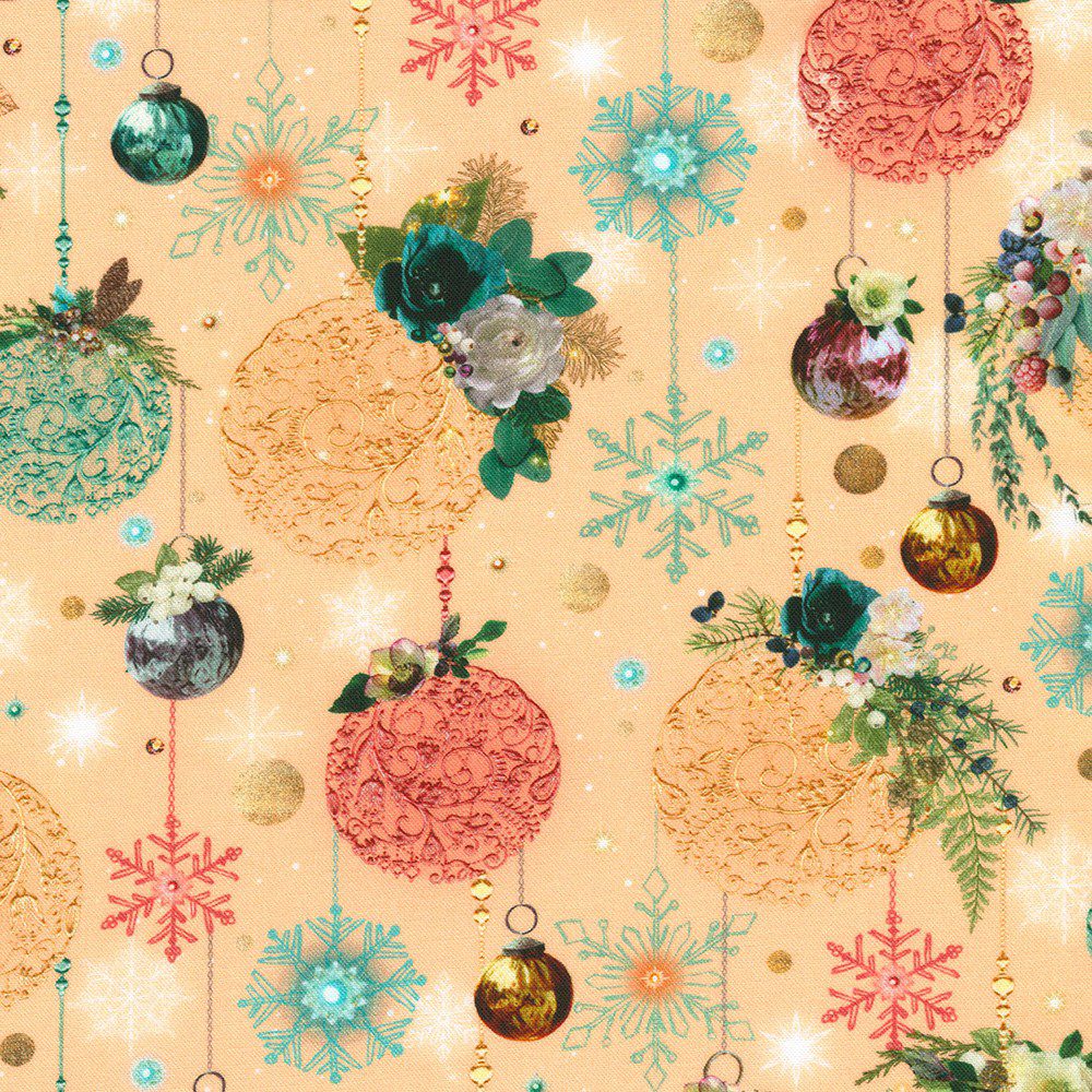 Tela Merriment Bolas de Navidad