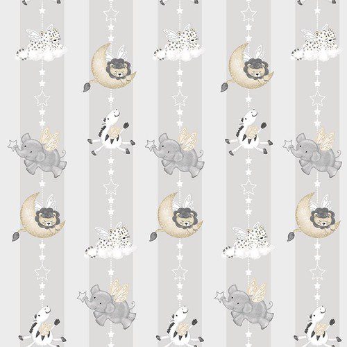 Tela Moonlit Dreams Lunas y Animales