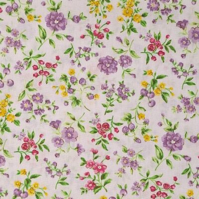 Tela Ramas de Flores Lilas
