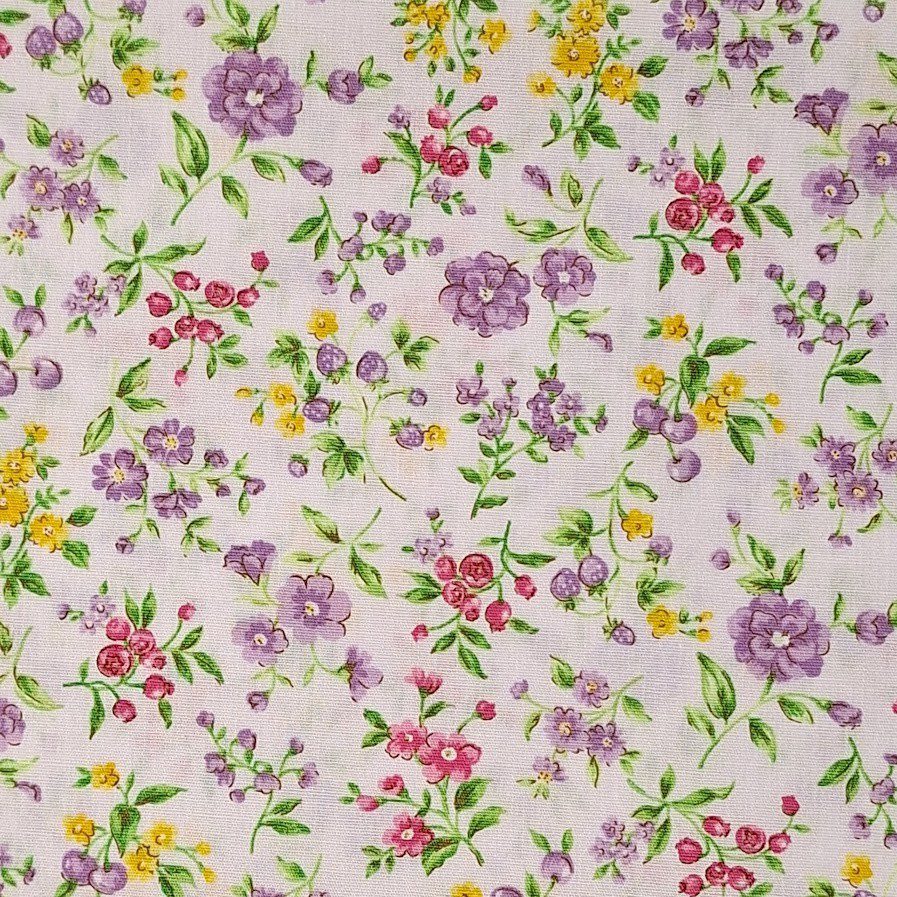 Tela Ramas de Flores Lilas
