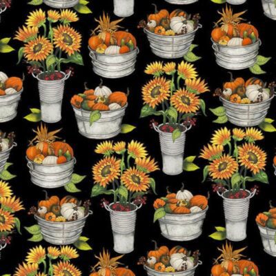 Tela Girasoles y Calabazas