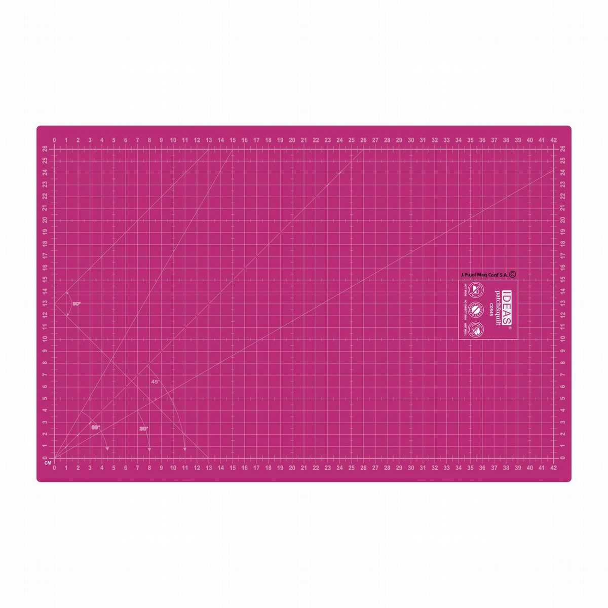 Base de corte para patchwork Ideas en color fucsia