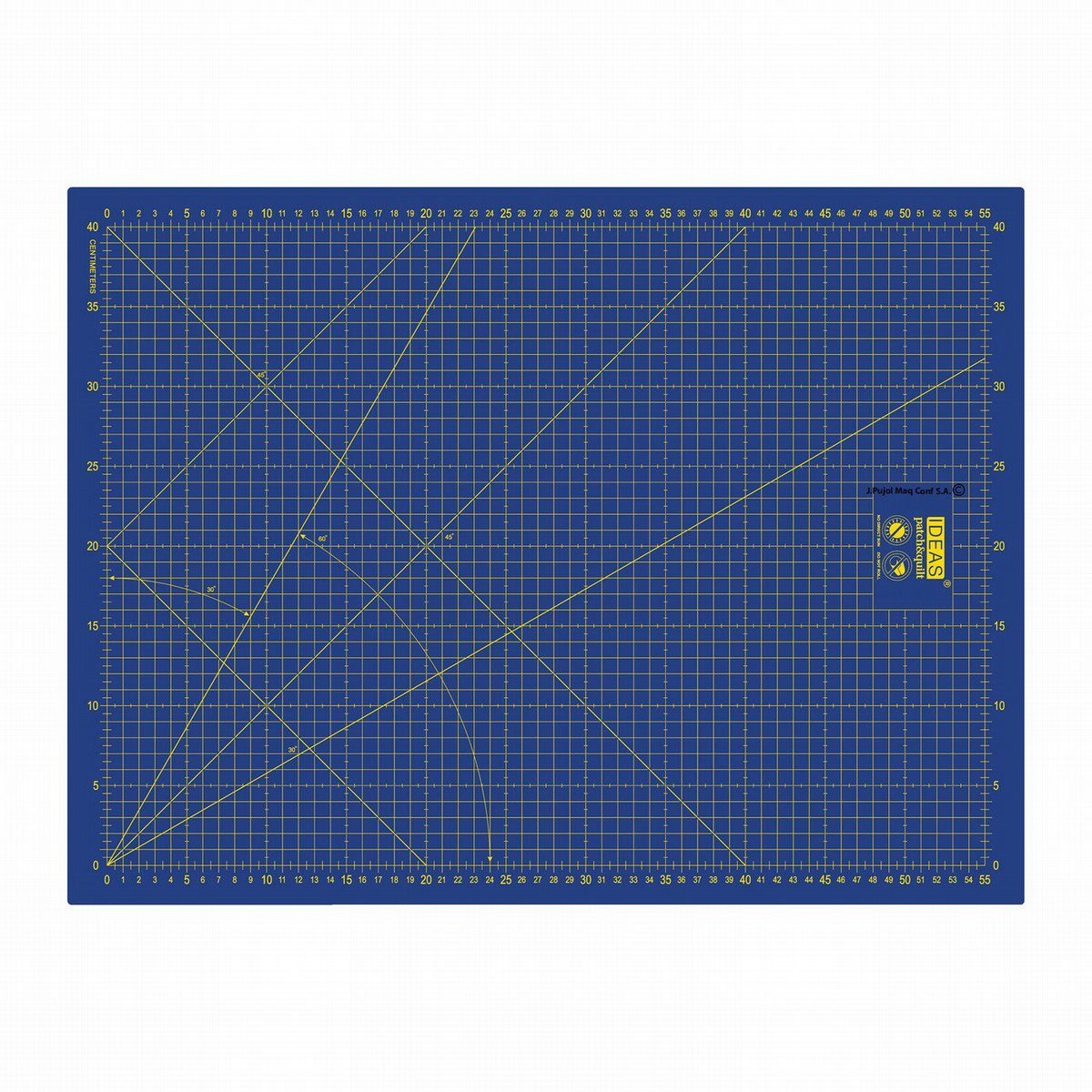 Base de corte para patchwork en color azul