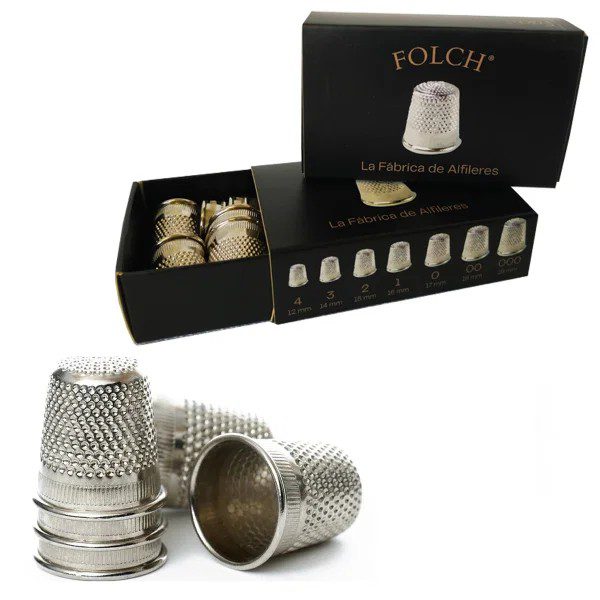 Dedales de metal Floch, en su caja