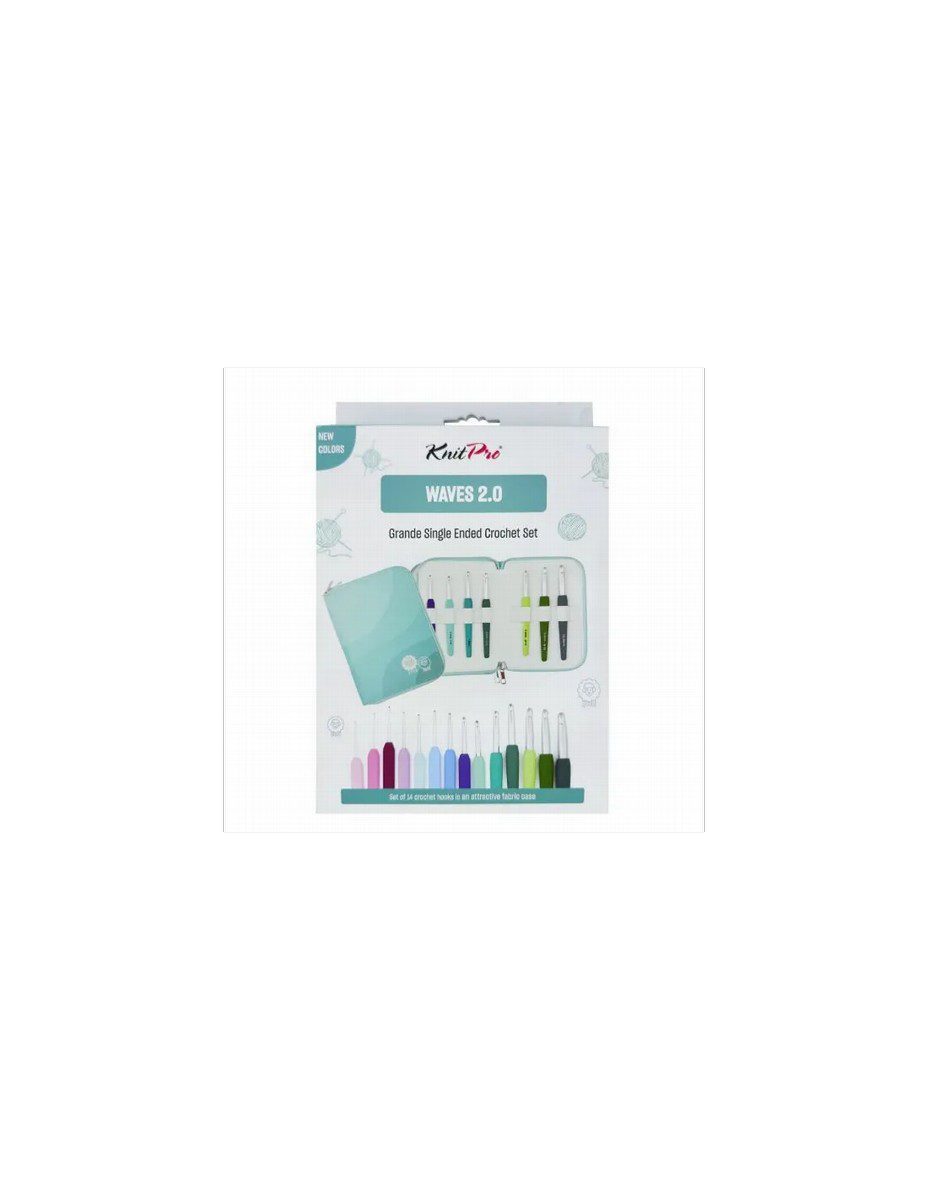 Set de 14 Ganchillos KnitPro Waves 2.0 Grande