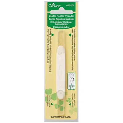 Enhebrador doble de Clover referencia 462 barra NV con alambres de acero flexibles para agujas de máquina de coser y agujas de costura a mano finas
