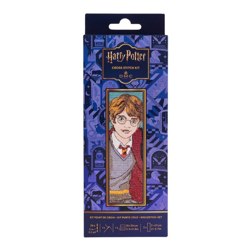 Kit Punto de Cruz Marcapaginas Harry Potter DMC