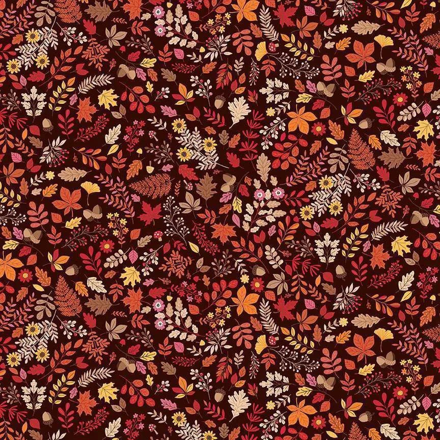 Tela Algodón Hojas Otoño Autumn Days
