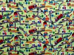 Tela de patchwork Vehículos en Carretera