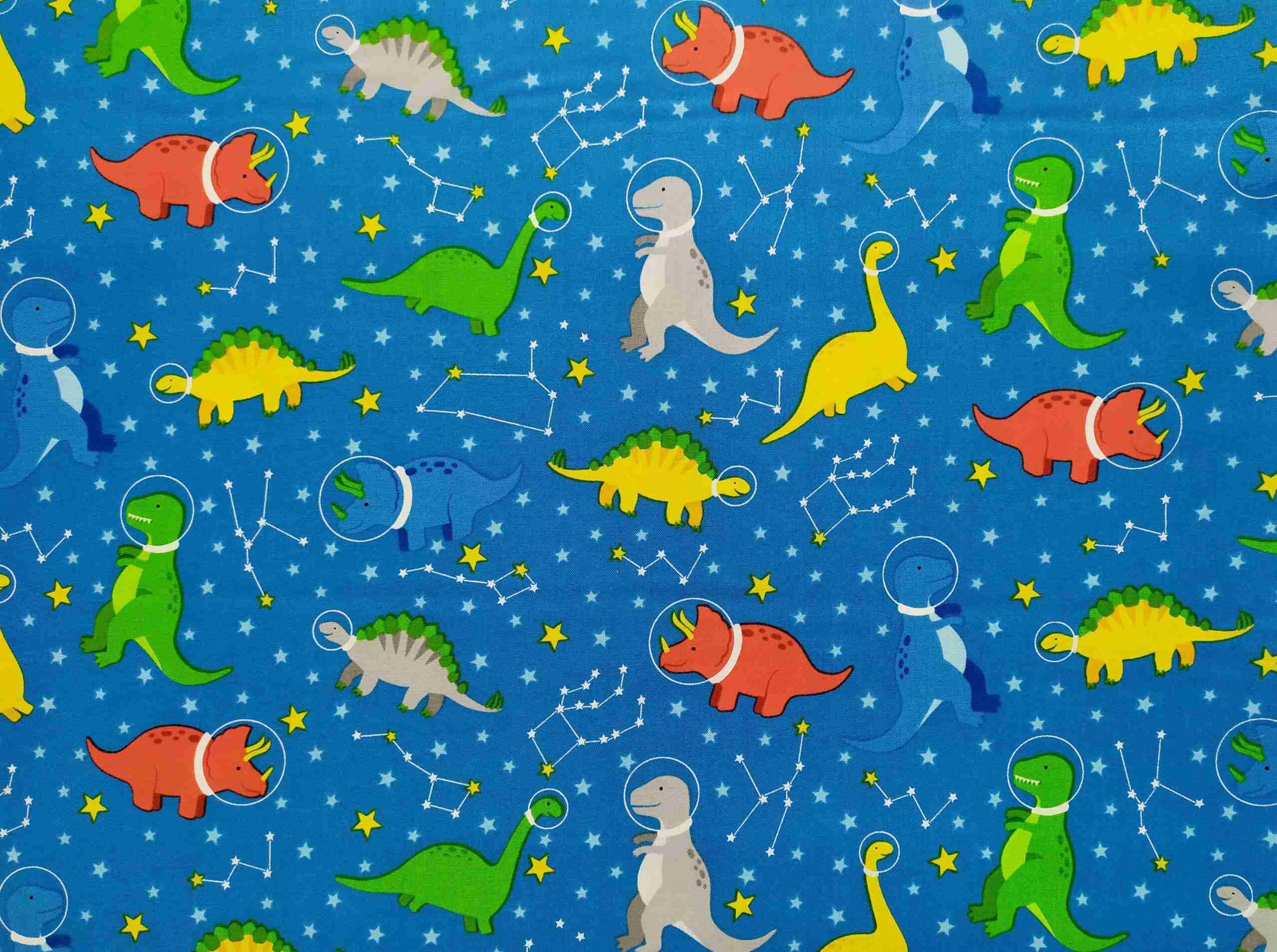 Tela Dinosaurios En El Espacio