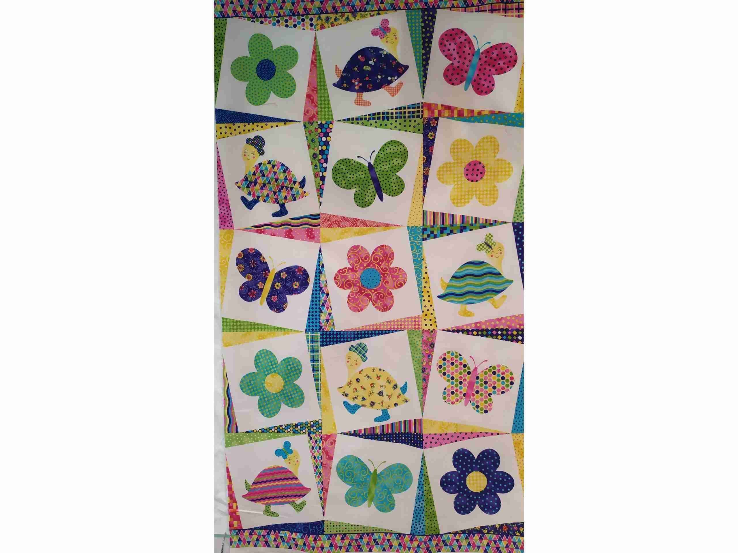 Panel Flores, Tortugas y Mariposas