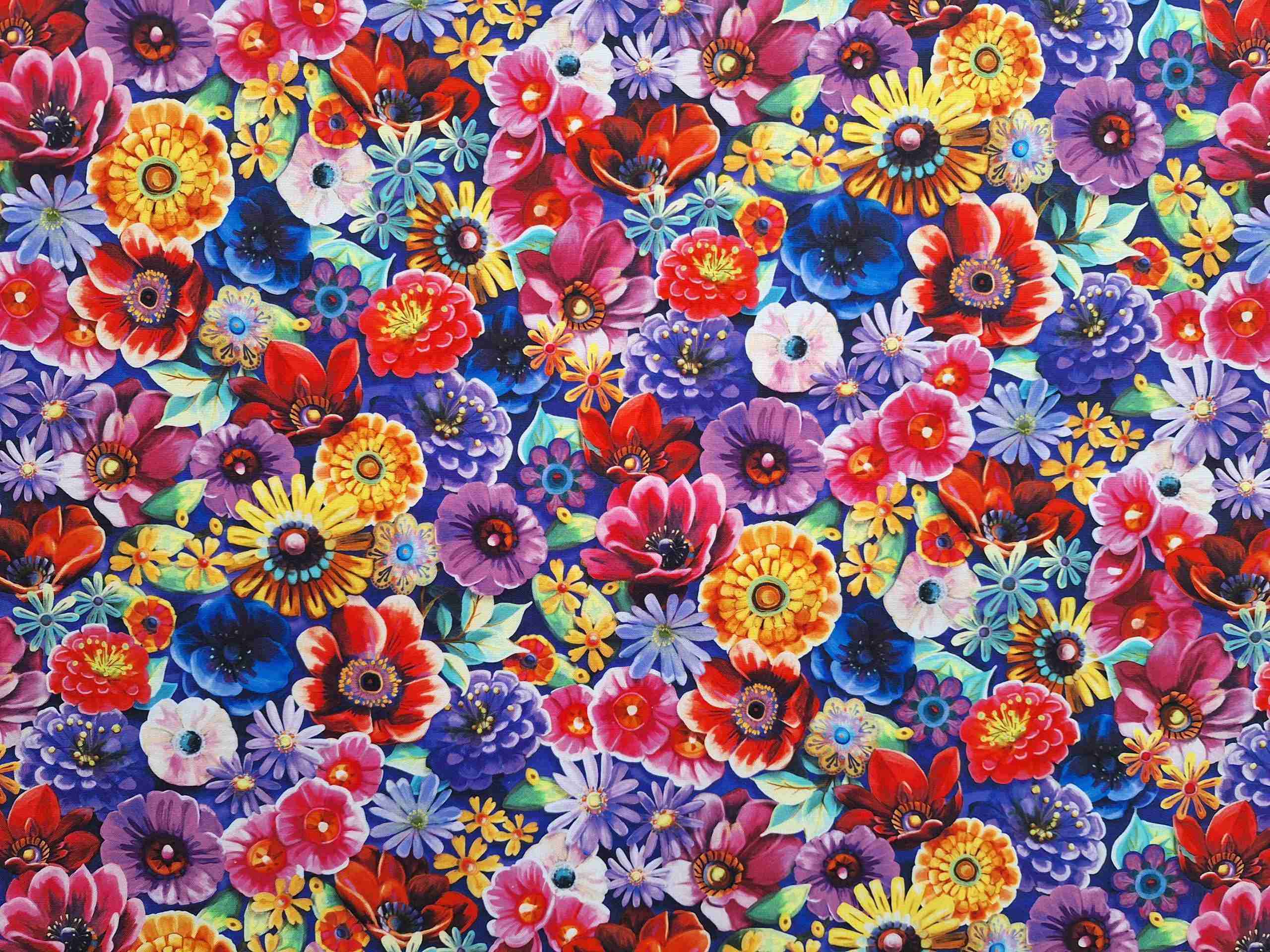 Tela Night Owls Flores - Imagen 2