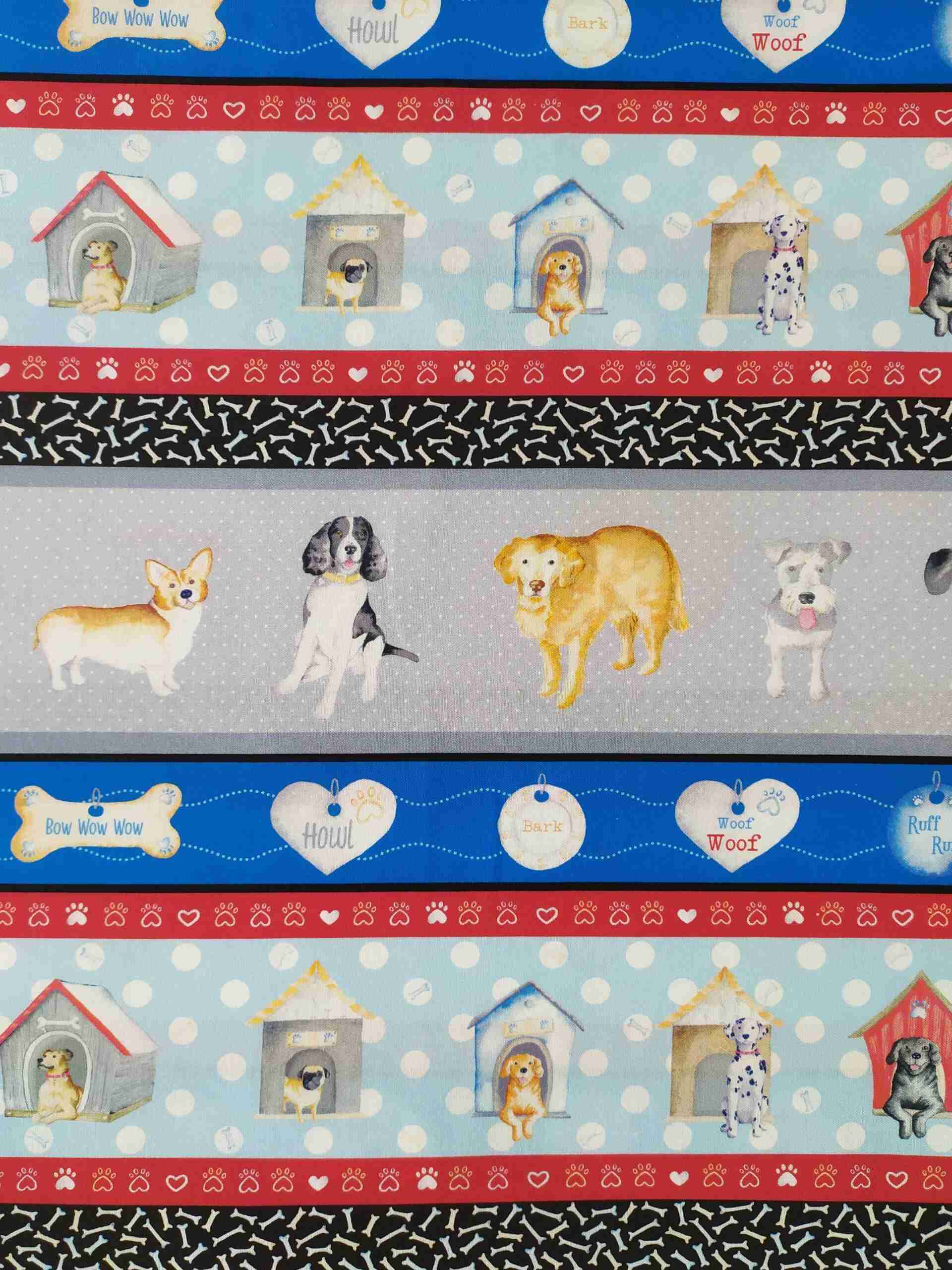 Tela Cenefa de Perros
