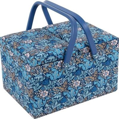Costurero Hobby Flores Azul Grande