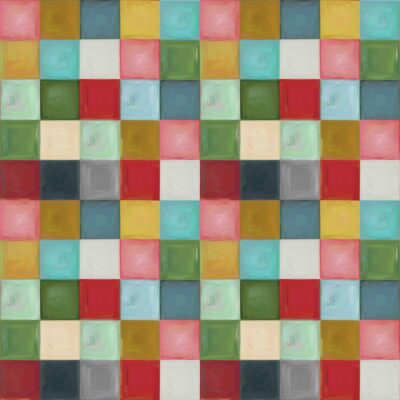 Tela de Algodón Mosaico Holly Woods Cuadros